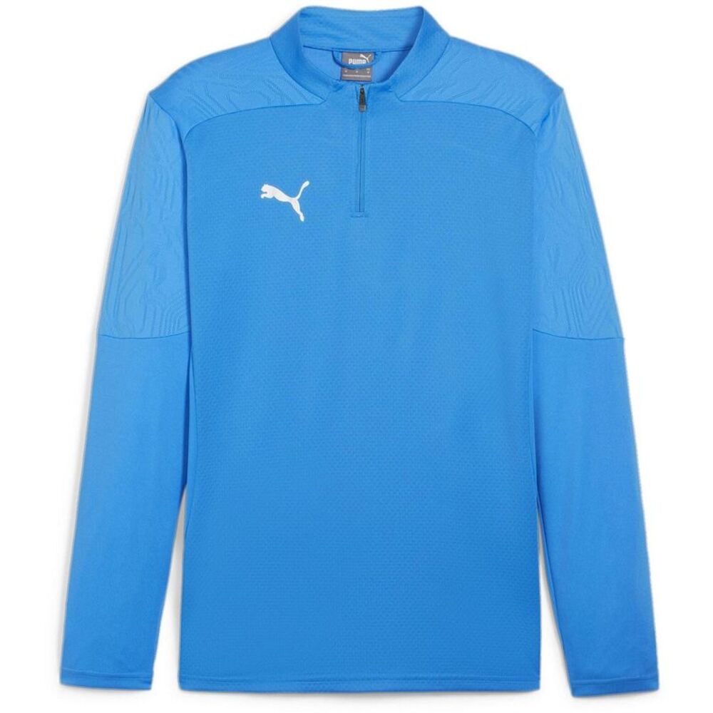 Puma Mens TeamFinal Quarter Zip Training Fleece Top / Blue